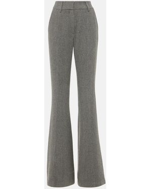 Gabriela Hearst Rhein High-Rise Wool And Cashmere Flared Pants - Grey