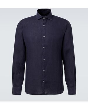 Thom Sweeney Linen Shirt - Blue