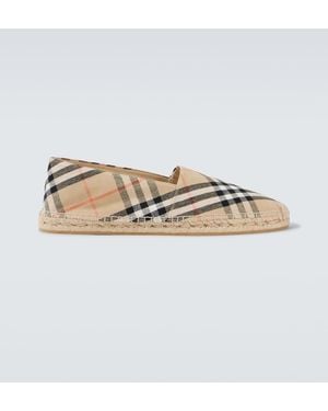Burberry Check Espadrilles - Natural