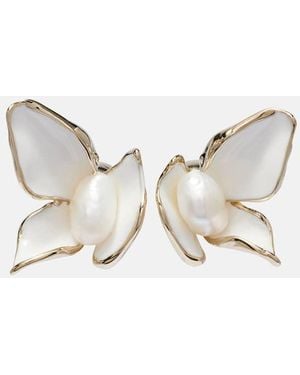 Erdem Pearl Earrings - Metallic
