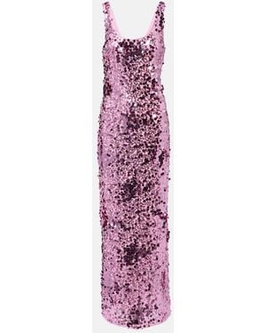Jonathan Simkhai Bex Sequined Gown - Purple