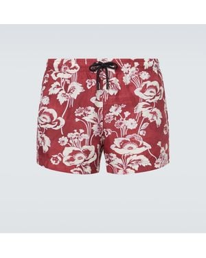 Commas Printed Swim Trunks - Red