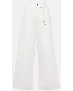 Etro High-Rise Wide-Leg Jeans - White
