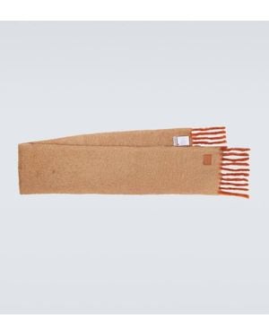 Loewe Mohair And Wool-Blend Scarf - Natural