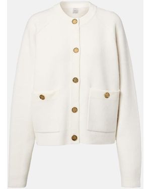 TOTEME Wool And Cashmere-Blend Cardigan - White