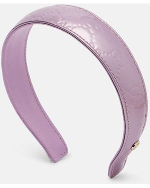 Gucci Leather Headband - Purple