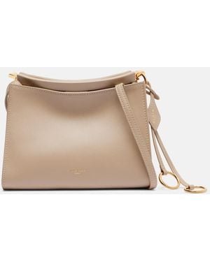 Alaïa Le Click Small Leather Shoulder Bag - Natural