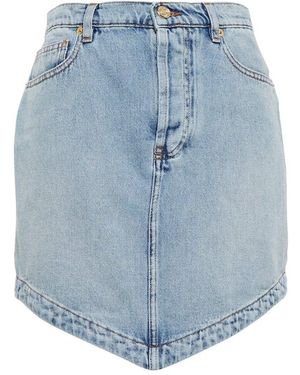 Alexandre Vauthier Asymmetric Denim Miniskirt - Blue