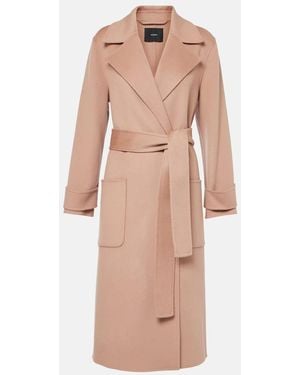 JOSEPH Arline Wool And Cashmere Wrap Coat - Pink
