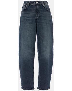 7 For All Mankind Jayne High-Rise Tapered Jeans - Blue