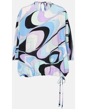 Emilio Pucci Printed Blouse - Blue