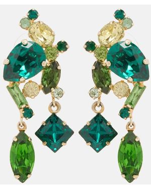 Jennifer Behr Ambra Crystal-Embellished Drop Earrings - Green