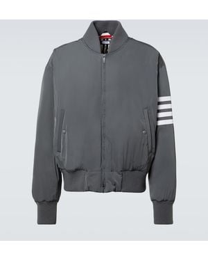 Thom Browne 4-Bar Bomber Jacket - Grey
