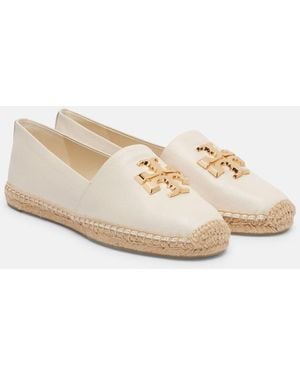 Tory Burch Eleanor Leather Espadrilles - Natural