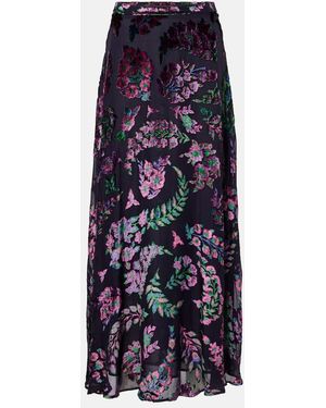 Etro Floral Maxi Skirt - Blue