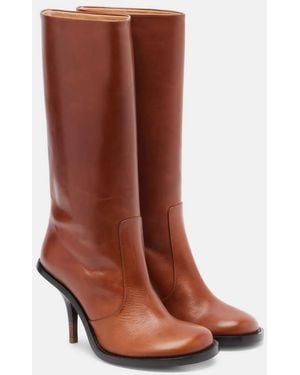 Dries Van Noten 90 Leather Knee-High Boots - Brown