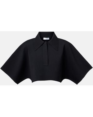 Alaïa Cropped Polo Shirt - Blue