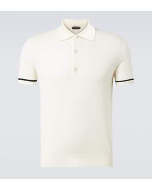 Tom Ford Cashmere And Silk Polo Sweater - White