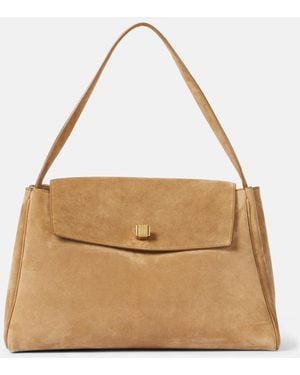 KHAITE Audrey Suede Tote Bag - Natural