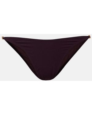 Stella McCartney Chain-Trimmed Bikini Bottoms - Purple