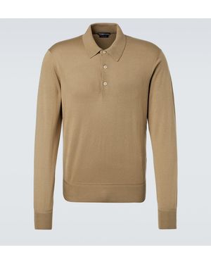 Tom Ford Cotton Polo Sweater - Natural