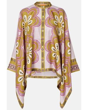 La DoubleJ Foulard Printed Silk Twill Shirt - Metallic