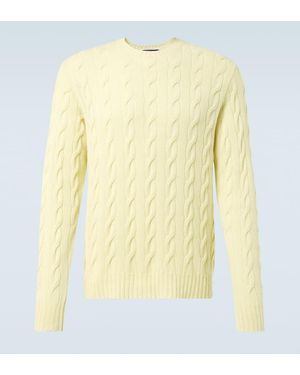 Ralph Lauren Cable-Knit Cashmere Sweater - Yellow