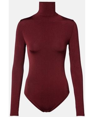 Wolford Colorado Turtleneck Bodysuit - Red