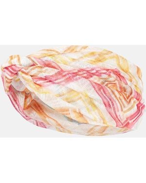 Missoni Zigzag Lame Head Wrap - Pink