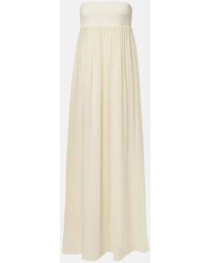 Posse Solene Sash Maxi Dress - White