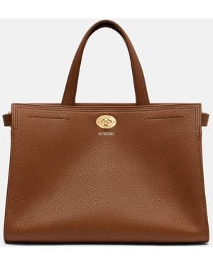 Burberry Cotswolds Small Leather Tote Bag - Brown