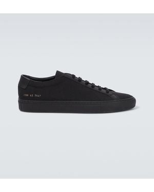 Common Projects Achilles Leather And Canvas Sneakers - Black