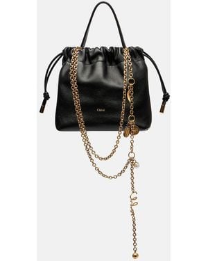 Chloé Icons Mini Leather Bucket Bag - Black