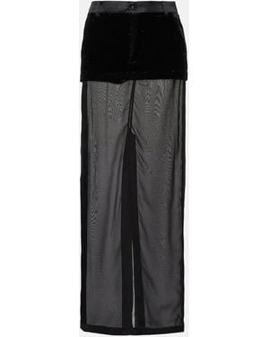 DIDU Mesh Maxi Skirt - Black