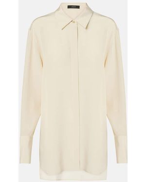 JOSEPH Silk Satin Shirt - White
