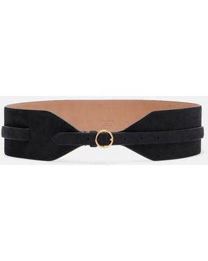 Alaïa Large Leather Belt - Black