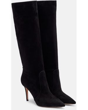 Gianvito Rossi Hansen 85 Suede Knee-High Boots - Black