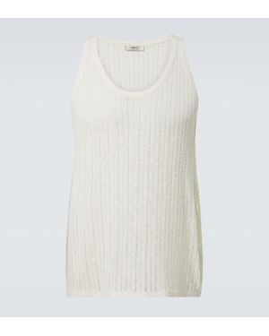 Commas Cotton And Linen Tank Top - White