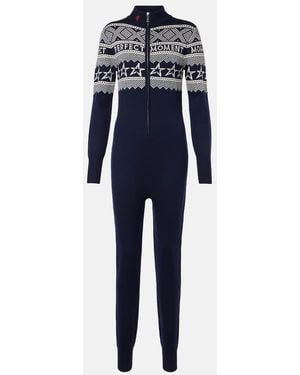 Perfect Moment Wool Intarsia Bodysuit - Blue