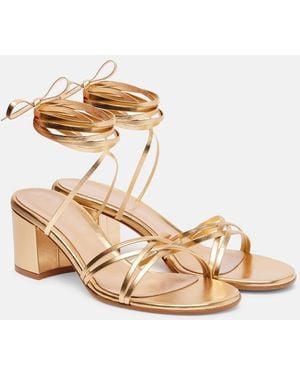 Gianvito Rossi Metallic Leather Sandals