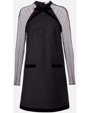 Nina Ricci Virgin Wool Gabardine Minidress - Black