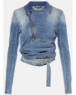 Y. Project Denim Wrap Jacket - Blue