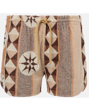【LOEWE】 Printed hooded cotton terry poncho LOEWE Printed Hooded Cotton Terry Poncho | endource
