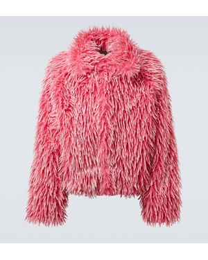 ERL Faux Fur Jacket - Red