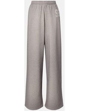 Acne Studios Felin Logo Cotton Fleece Sweatpants - Grey