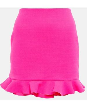 David Koma Wool-blend Miniskirt - Pink