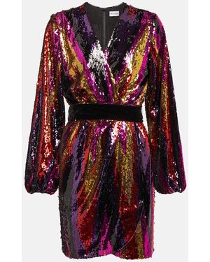Rebecca Vallance Kaia Wrap Minidress - Red