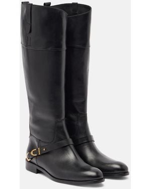 Golden Goose Charlie Leather Knee-High Boots - Black