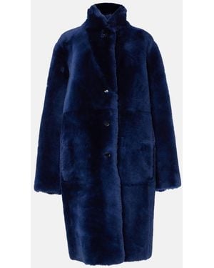 JOSEPH Britanny Shearling Coat - Blue