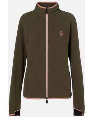 Moncler Fleece Zip-Up Sweater - Green